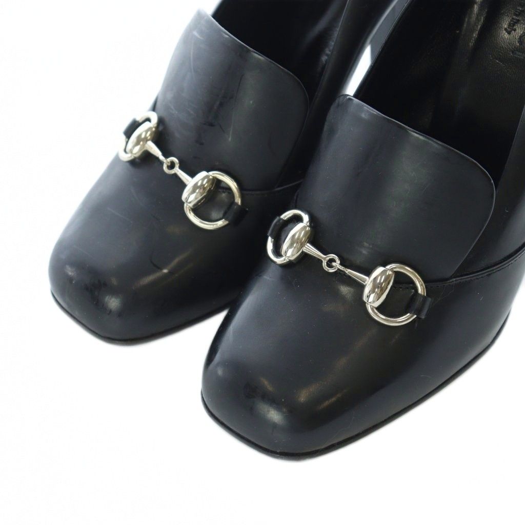 ✨美品✨GUCCI グッチ パンプス チャンキーヒール　レザー 36 23cm チャンキーヒール GUCCI(グッチ) 靴・シューズ(レディース) - 海外通販