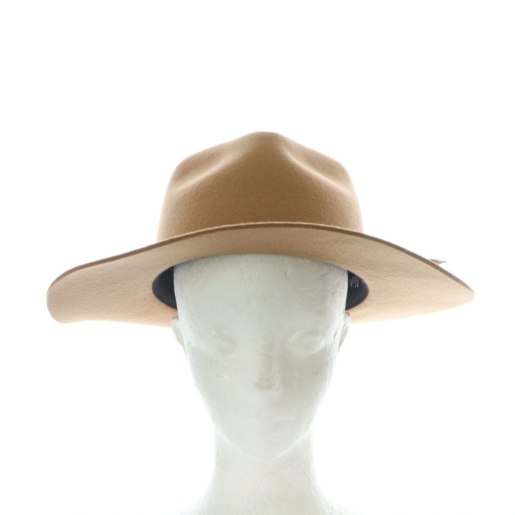 ラックオブ Lack of Color 中折れハット ソフト帽 帽子 ウール リボン 茶色 ブラウン 57 cm RI OS