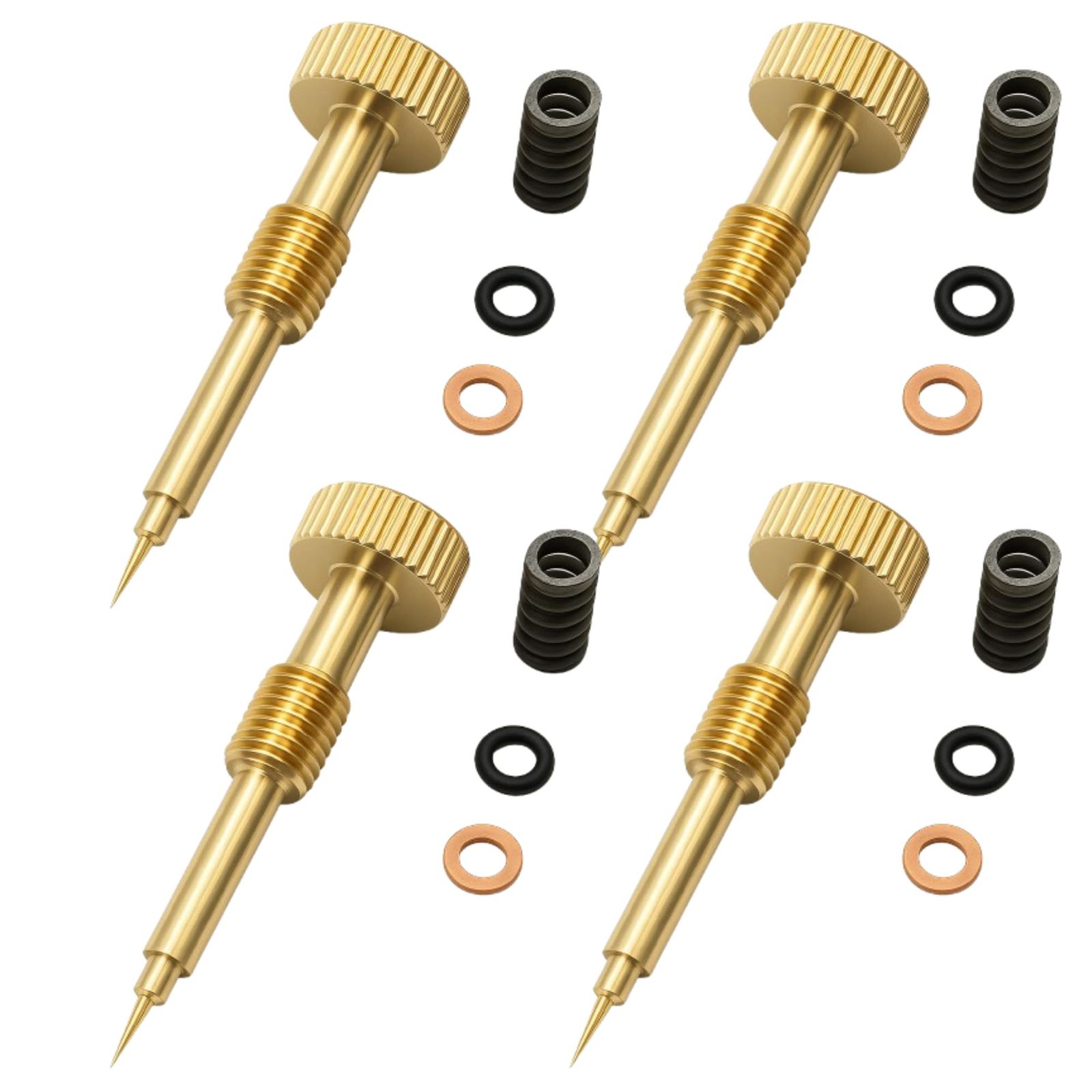 簡単燃調 ケイヒン適合 CVキャブレーター アイドリング エア ミクスチャー パイロット アジャストスクリュー アイドリング 純正CVキャブ車 90-06年に適用 (4個組セット パイロットスクリュー) 