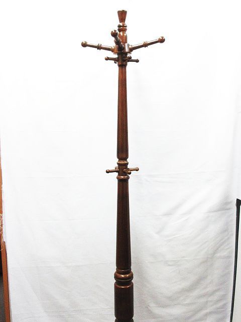 あずま工芸 TOCOM ポールハンガー コートハンガー 帽子掛け 天然木 インテリア ディスプレイ ヴィンテージ 高さ約180 cm Z 0001-1114