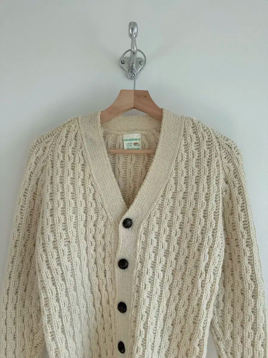 MADE IN IRELAND ヘビーウール カーディガン ウールマーク