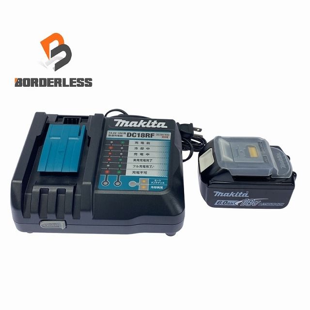 セット品 makita マキタ リチウムイオンバッテリー BL 1860 B 18 V 6.0 Ah 充電器 DC RF LITHIUM-ION 雪マーク