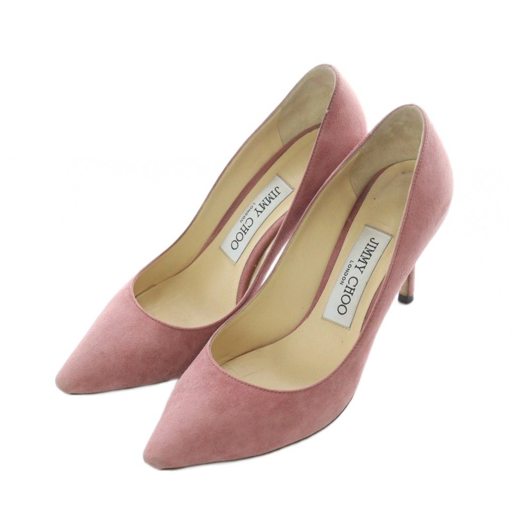 ジミーチュウ JIMMY CHOO Romy 85 ピンヒールパンプス ハイヒール レザー 本革 34 5 21 cm ピンク RI OS
