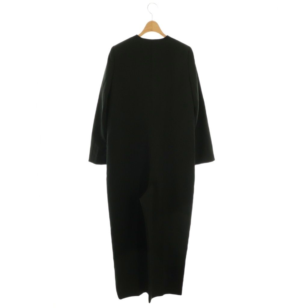 B-Y ユナイテッドアローズ BEAUTY-YOUTH ビューティー-ユース ギャバジン Vネック オールインワン S ブラック DF OS SH