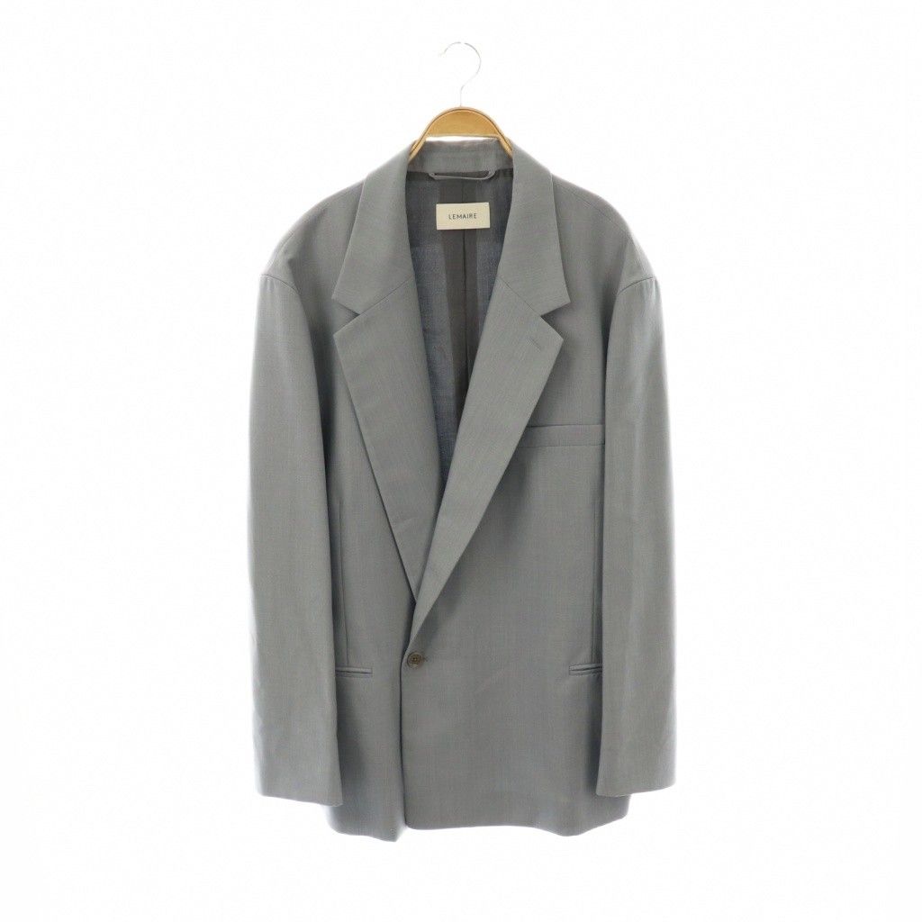 ルメール LEMAIRE 25SS ウール混ジャケット×スラックス セットアップ TOMORROWLAND 上下 スーツ 48 グレー AT OS