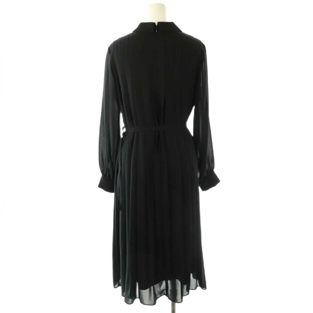 アナイ ANAYI 24 SS Eternal Line シアードビービジュー ワンピース ロング 38 ネイビー HK OS