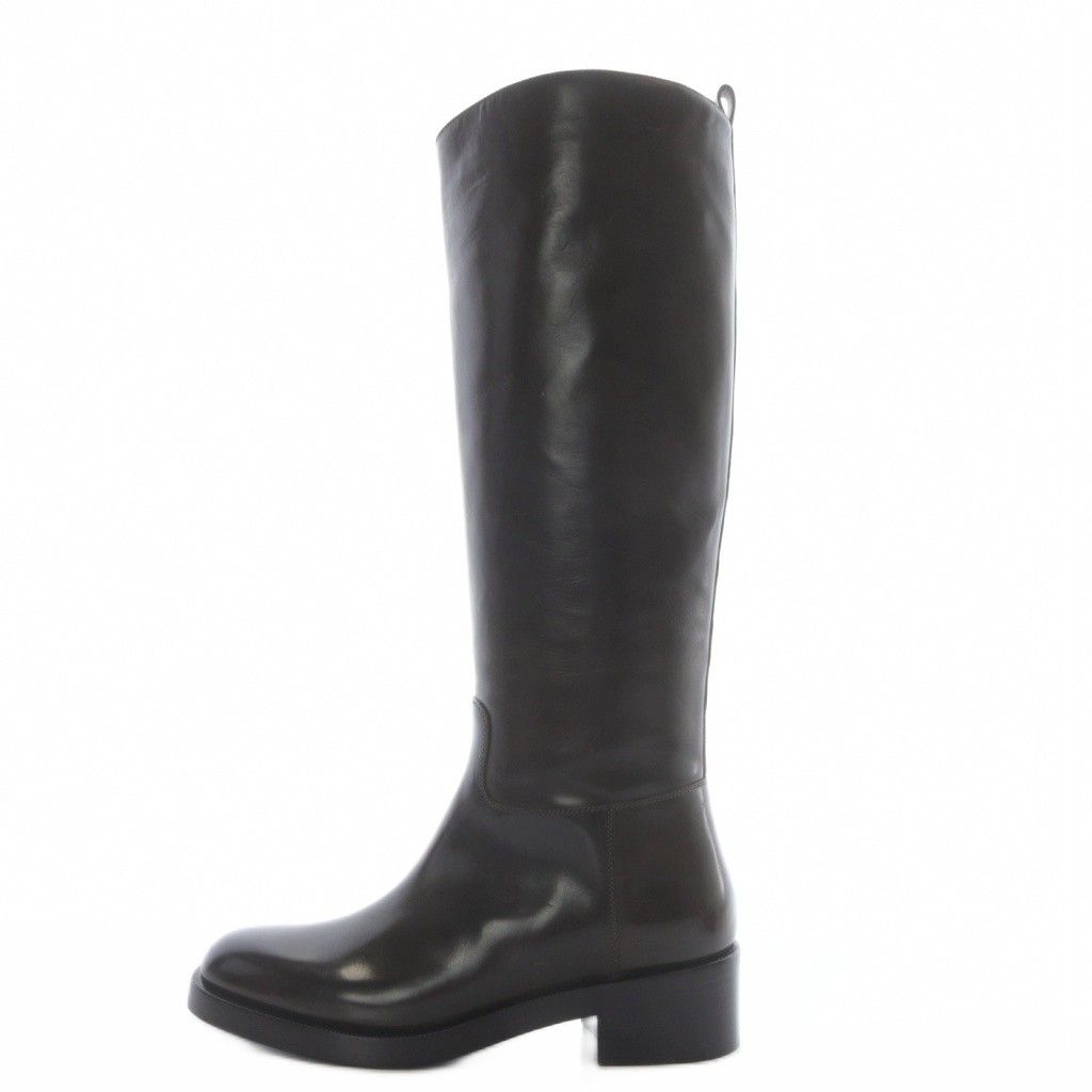 サルトル SARTORE ジョッキーロングブーツ ローヒール レザー 35 ダークブラウン YO 16 SH