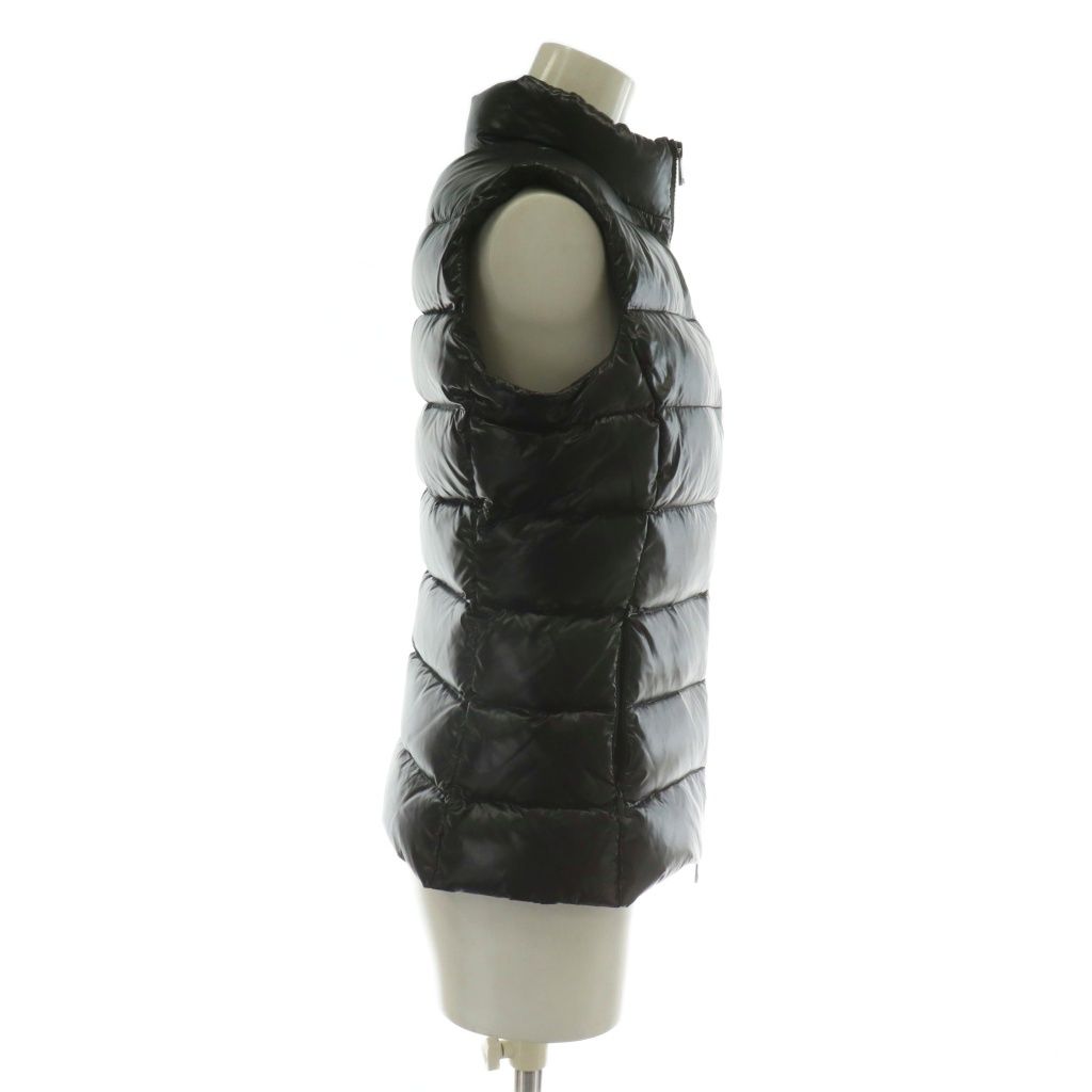 モンクレール MONCLER GHANY GILET ダウンベスト アウター ナイロン ハイネック ジップアップ ロゴ ワッペン 1 M 黒 ブラック E20934830405 68950 XZ GY40