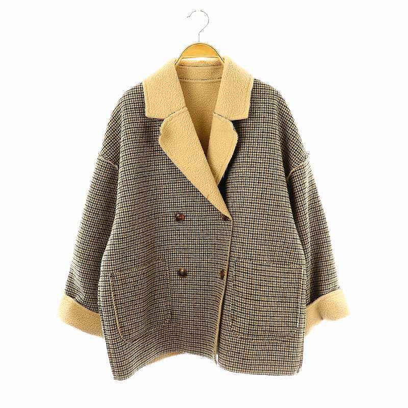 フリークスストア FREAKS STORE 23AW チェック ボア ショートコート