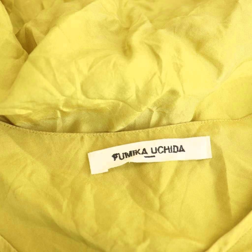 品質が完璧、値段が激安！ フミカ ウチダ FUMIKA_UCHIDA ノー サテンシャツワンピース マキシ ロング 34 マスタード AT OS SH 早い者勝ちです！ 
