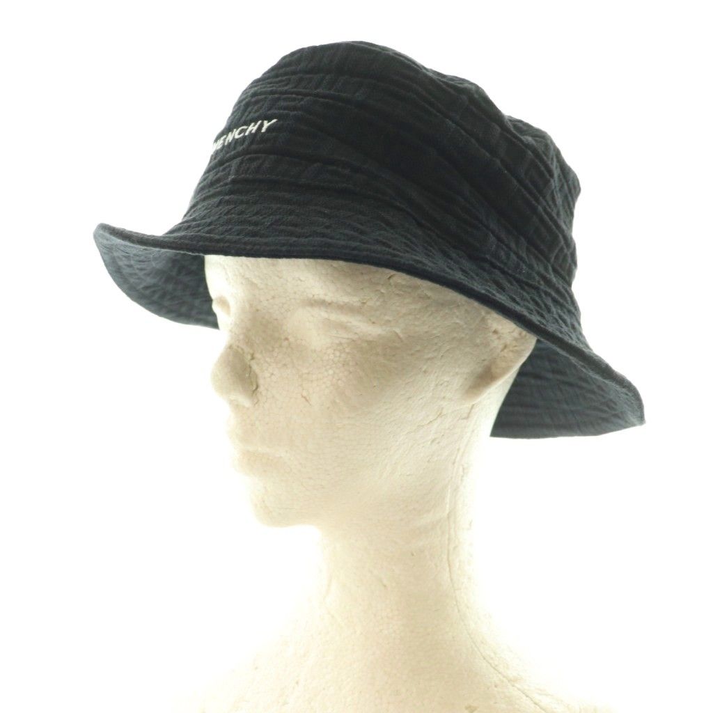  ジバンシィ バケットハット 帽子 エンボス 59 黒 ブラック SS OS AD その他 帽子