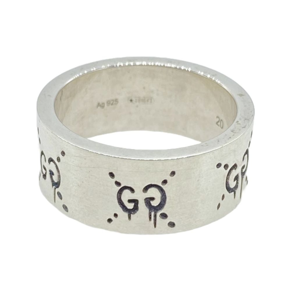 グッチゴースト リング 19号 GUCCI グッチ ゴースト シルバー 925 リング シルバー系 19号【美品