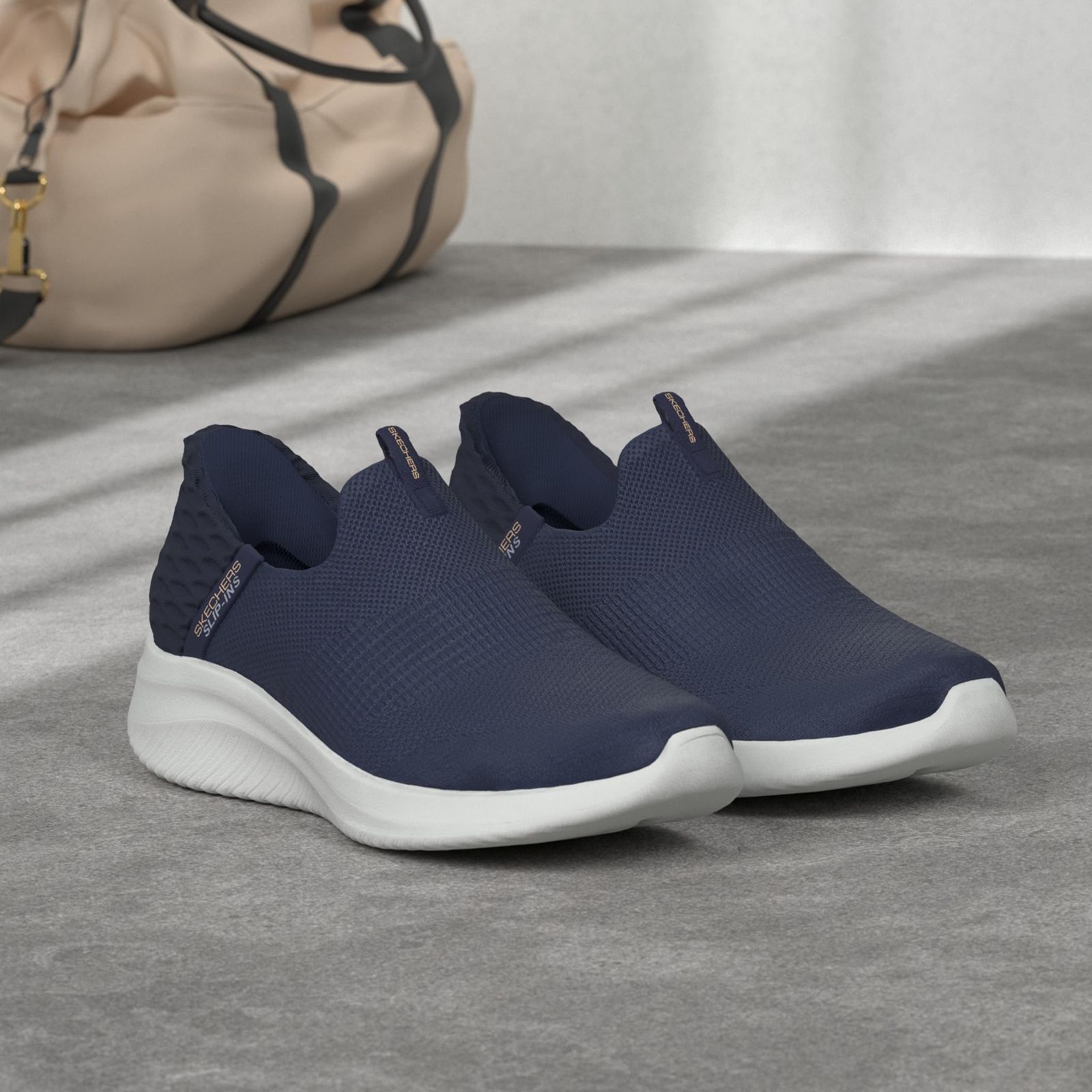 Skechers メンズ ウルトラフレックス 3.0 スムースステップ スリップインローファー ネイビー 8 Wide 26.0 cm 232450W ネイビー 8 Wide