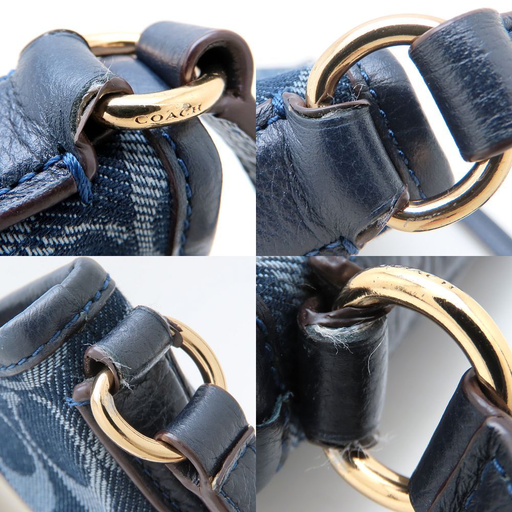 ショルダーバッグ デニムxレザー