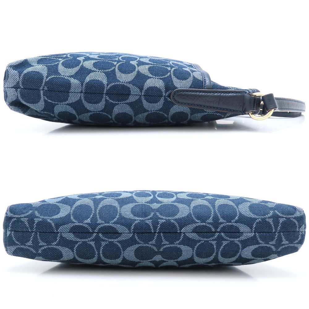 COACH コーチ 10769E ショルダーバッグ デニムxレザー ネイビー レディース 352883