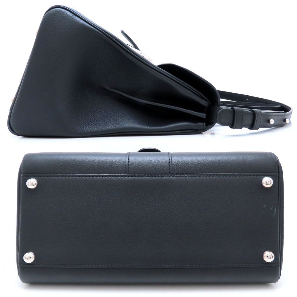 DELVAUX デルヴォー ブリヨンMM 2Way ショルダーバッグ カーフ ブラック レディース 352897