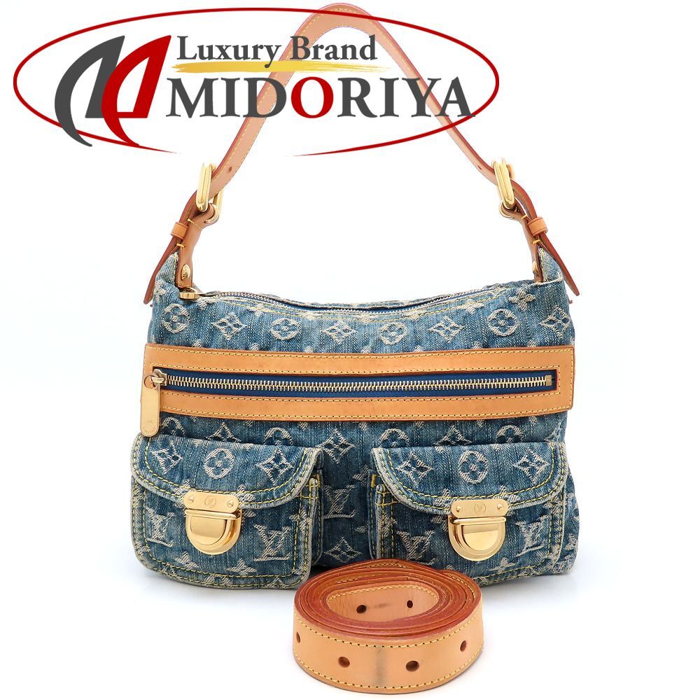 LOUIS VUITTON ルイヴィトン モノグラム デニム バギーPM M95049 ショルダーバッグ ブルー レディース 352902
