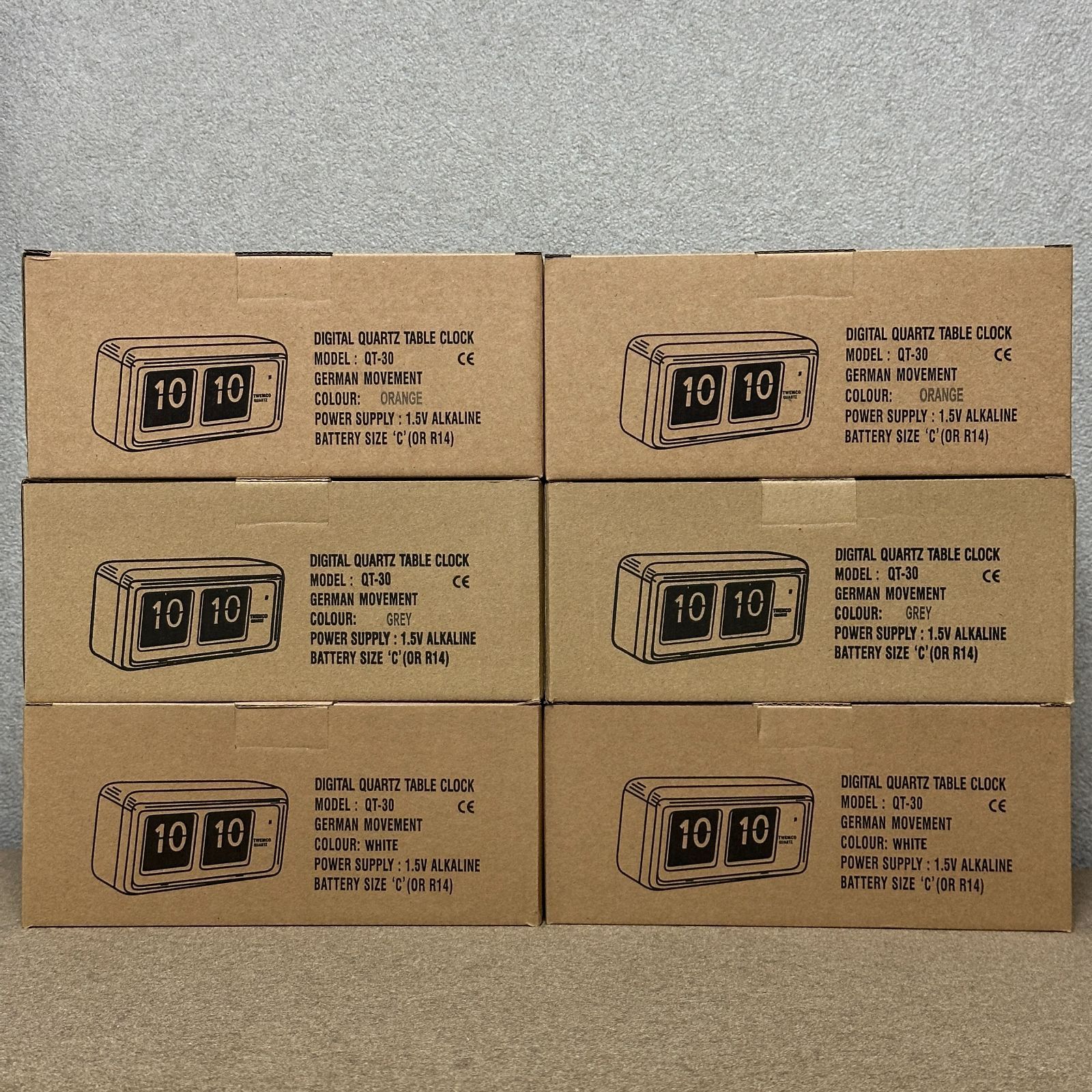TWEMCO (トゥエンコ) QT-30 グレー 置き掛け兼用時計 ドイツの動き