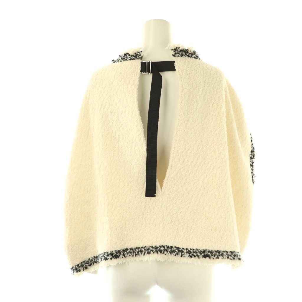 サカイ sacai ツイードプルオーバーベスト 2 オフホワイト ブラック 23