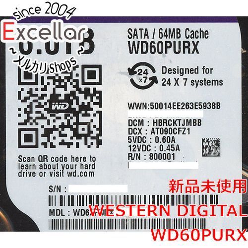 bn 6 Western Digital製HDD WD60PURX 6TB SATA600