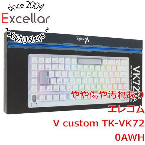 bn:18] ELECOM ゲーミングキーボード V custom TK-VK720AWH ホワイト