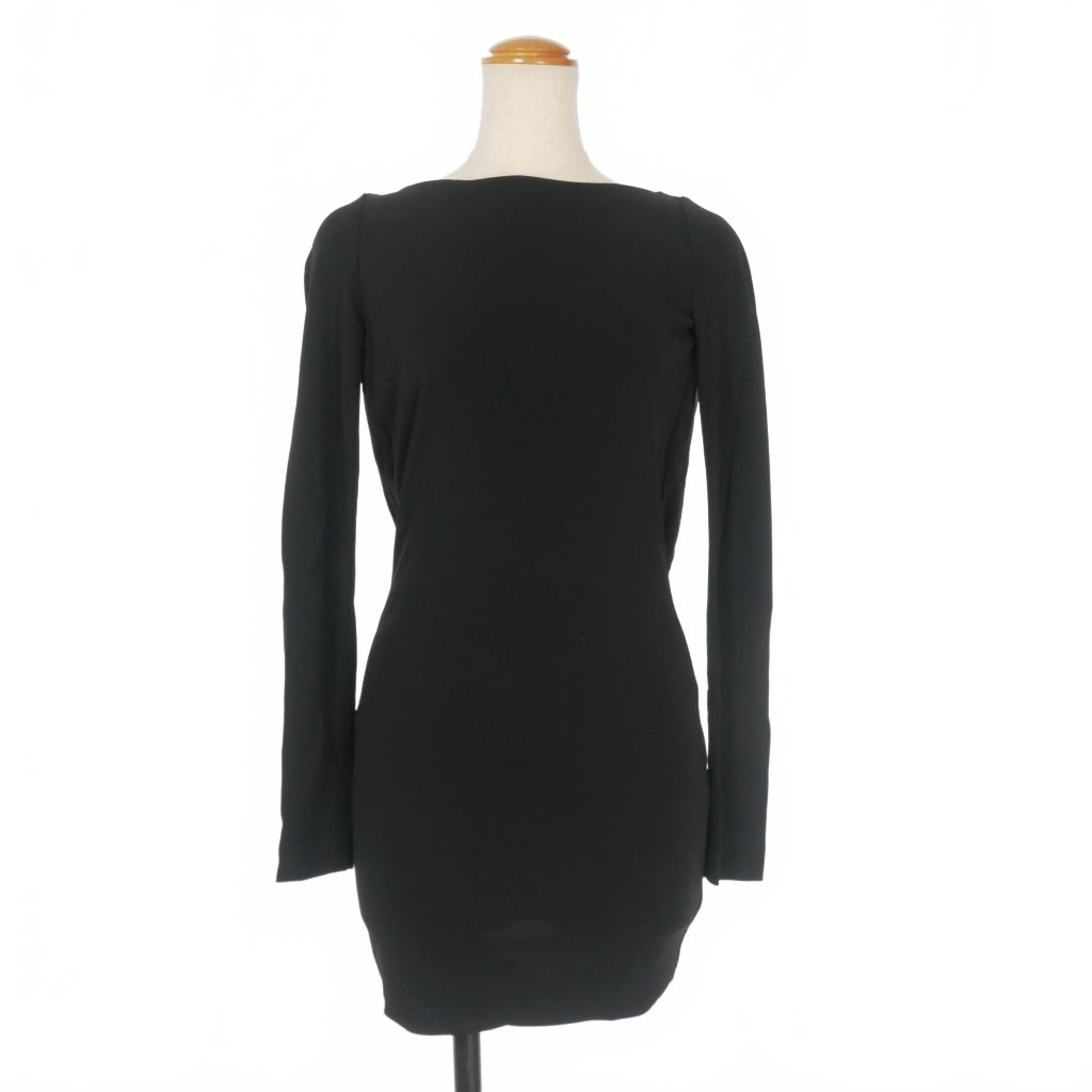 ディースクエアード DSQUARED2 23AW バックオープン ミニワンピース ドレス 長袖 XXS ブラック 黒 S72CV0455 正規