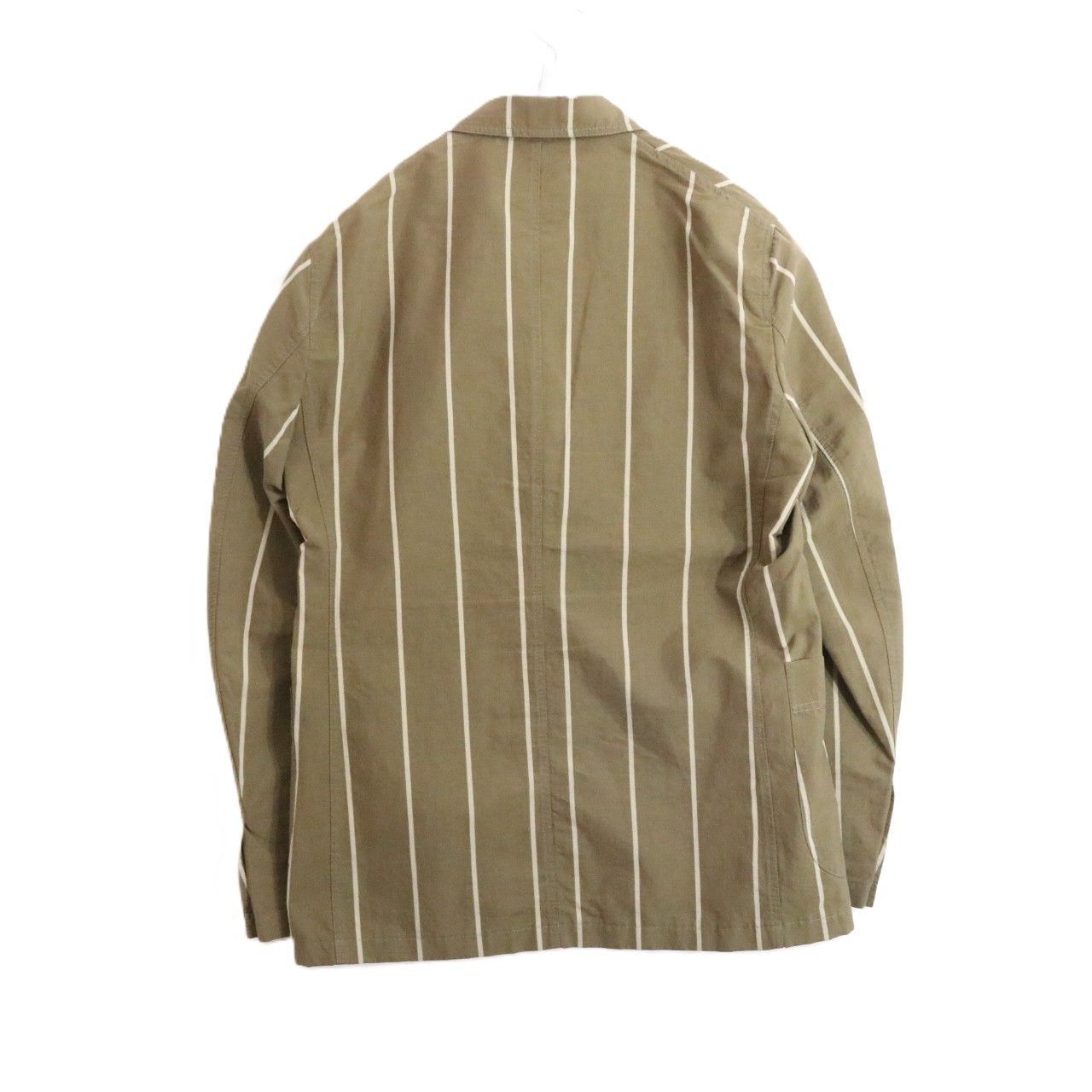 A CARUSO カルーゾ 46 M メンズ テーラードジャケット シャツジャケット ELBA エルバ アンコン MB01S37 カーキ A 古着