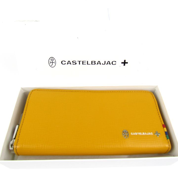 カステルバジャック 長財布 ラウンドファスナー 小銭入れあり ウォレット ブランド メンズ イエロー JC de CASTELBAJAC