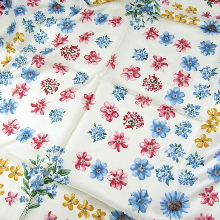  ディオール スカーフ シルク 花柄 ブランド レディース ネイビー Dior その他 小物