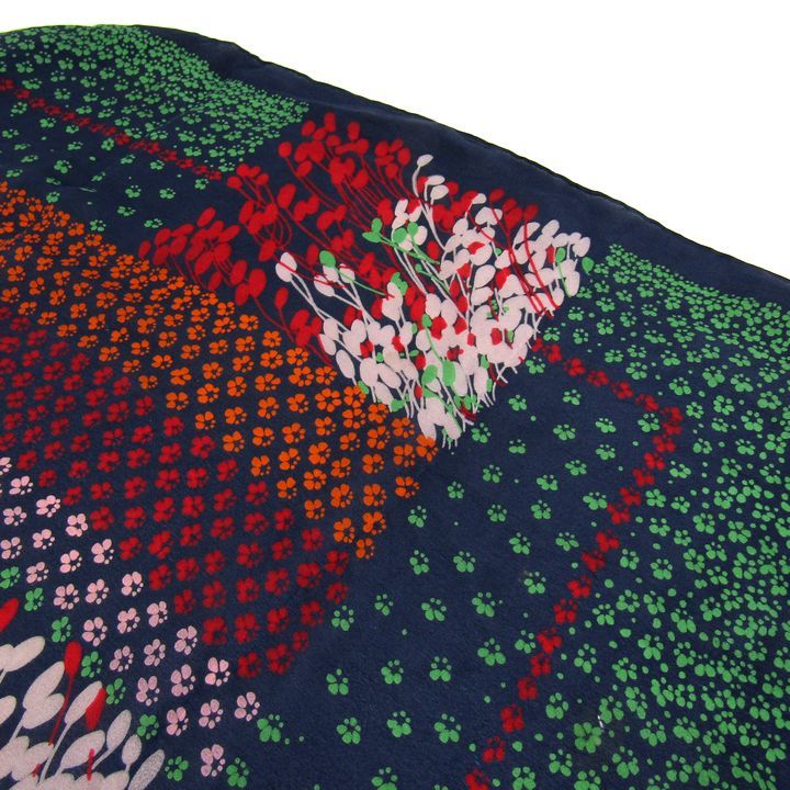 ディオール スカーフ 花柄 ブランド レディース ネイビー Dior 【中古