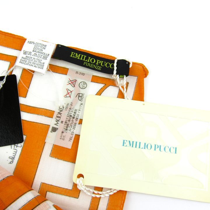 エミリオプッチ スカーフ シルク イタリア製 ブランド レディース オレンジ Emilio Pucci