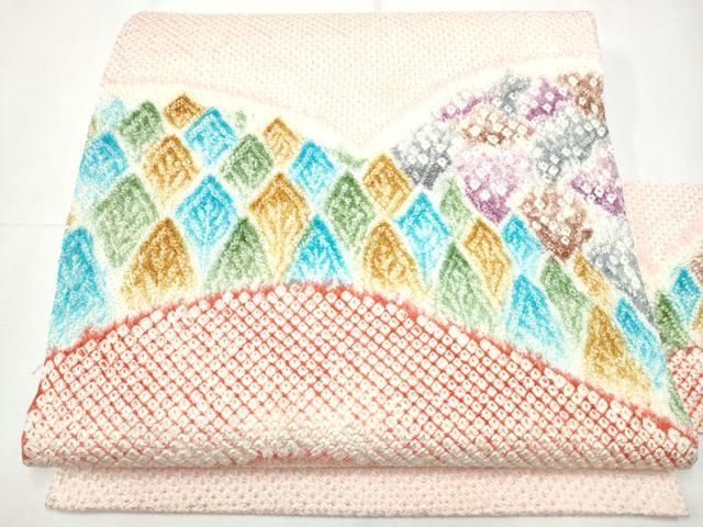 平和屋着物 名門 藤娘きぬたや 総絞り 九寸名古屋帯 遠山樹林文 正絹 hy