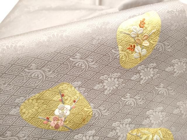 刺繍 貝合わせ枝花文