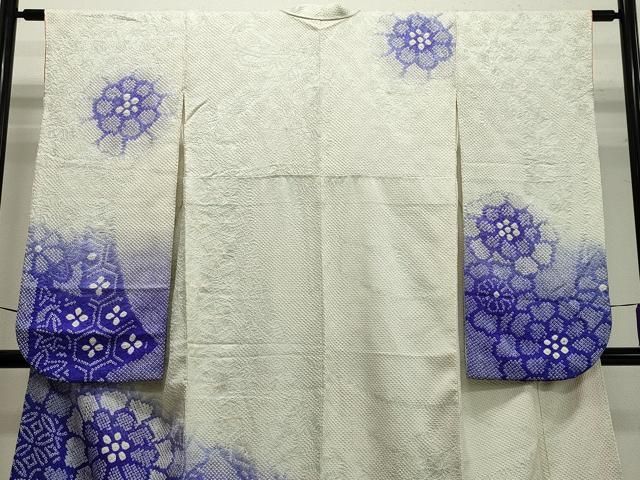 平和屋着物 豪華振袖 総絞り 熨斗舞花文 暈し染め 正絹 gh