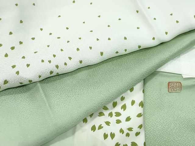 平和屋着物 長襦袢 無双仕立て 作家物 舞花弁 正絹 vf