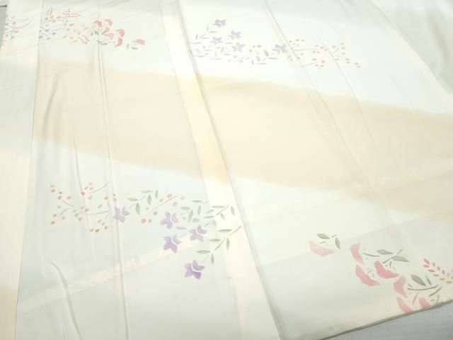  平和屋着物 長襦袢 無双仕立て 手描き 草花文 正絹 vf 長襦袢 長襦袢 半襦袢