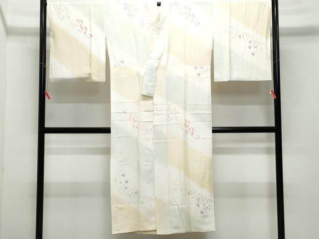 平和屋着物 長襦袢 無双仕立て 手描き 草花文 正絹 vf