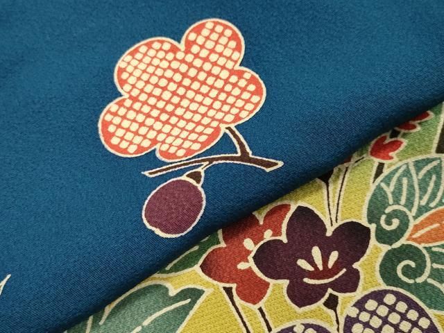  平和屋着物 豪華振袖 紅型 流水鴛鴦花文 暈し染め 正絹 gh 振袖 着物