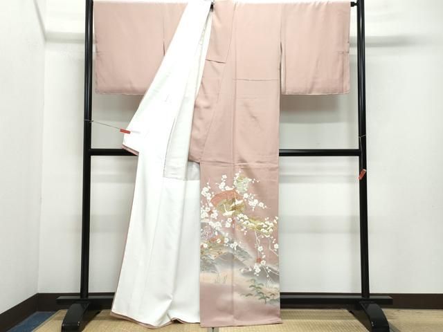 平和屋着物 豪華色留袖 駒刺繍 文箱花鳥文 金彩 正絹 vf