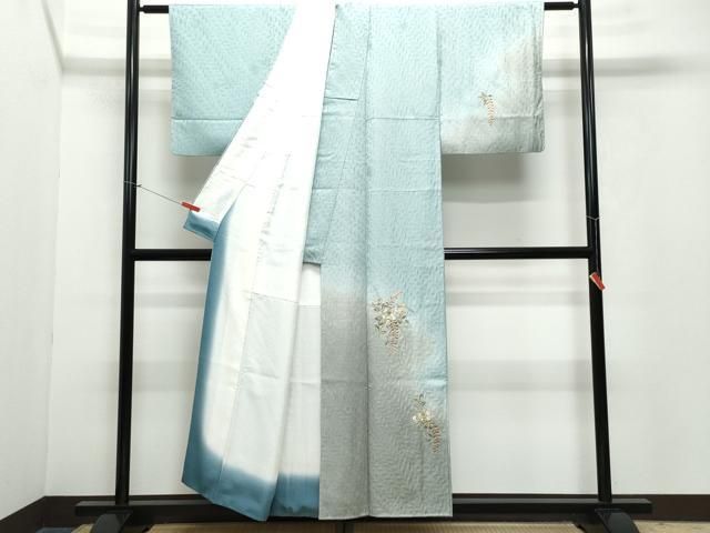 平和屋着物○訪問着 総刺繍 辻が花 暈し染め 金銀糸 正絹 逸品