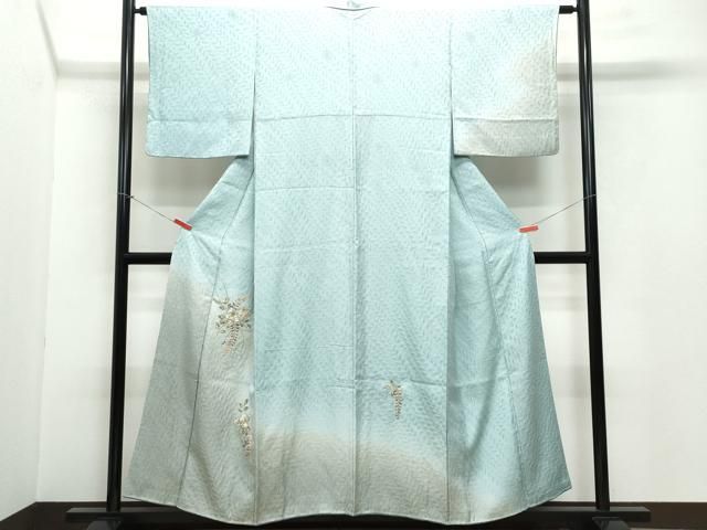 平和屋着物●訪問着　総刺繍　辻が花　暈し染め　金銀糸　正絹　逸品　CAAZ1016vf 平和屋着物○訪問着 総刺繍 辻が花 暈し染め 金銀糸 正絹 逸品