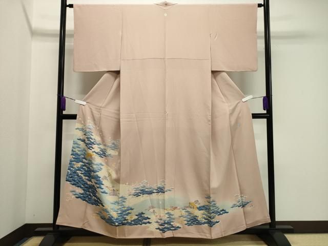 平和屋着物 本加賀友禅作家 大村洋子 色留袖 千鳥 浜松文 正絹 gh