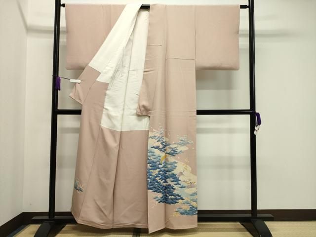 平和屋着物 本加賀友禅作家 大村洋子 色留袖 千鳥 浜松文 正絹 gh