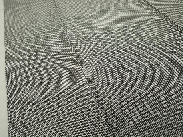  平和屋着物 江戸小紋 花菱文 黒地 正絹 gh 小紋 着物