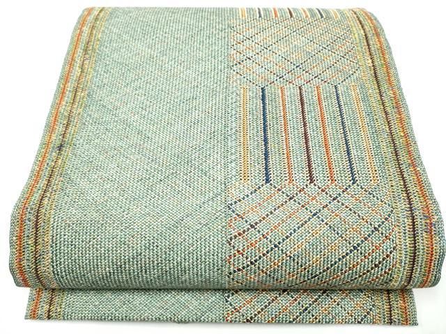 平和屋着物 八寸名古屋帯 組織 吉祥文 金糸 正絹 hy