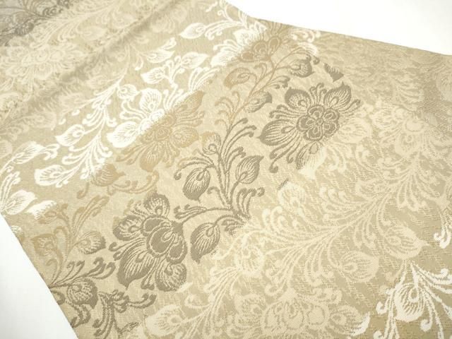 平和屋着物 九寸名古屋帯 花唐草文 三越扱い 正絹 hy