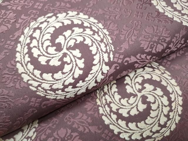  平和屋着物 俵屋 人間国宝 喜多川平朗 有職織物 九寸開き名古屋帯 唐織 唐草丸文 正絹 hy 名古屋帯 帯