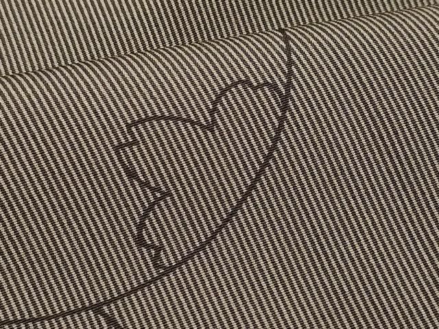  平和屋着物 上質な小紋 毬 万筋 涅色 白橡色 正絹 vf 小紋 着物