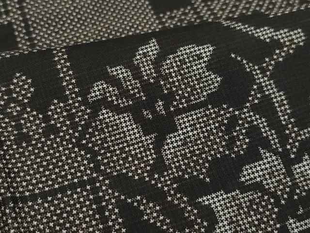 平和屋着物○本場大島紬 7マルキ 吉祥花文 正絹 逸品 CAAZ1099vf