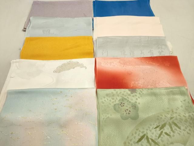 平和屋着物★和装小物　帯揚げ10枚セット　正絹　逸品　DAAX2376xg 平和屋着物☆和装小物 帯揚げ10枚セット 正絹 逸品 DAAX2376xg